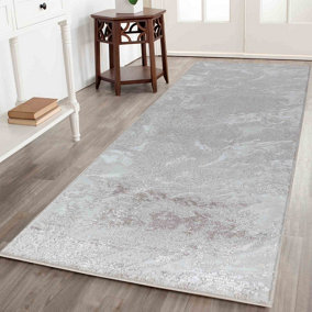 Modern Abstract Water flow Grunge Texture Area Rugs Stone 60x220 cm