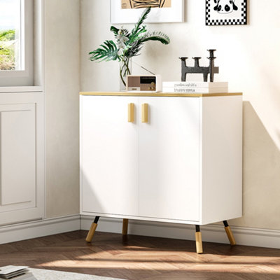 Modern Accent Storage Cabinet with Double Doors Side Cabinet 79cm H