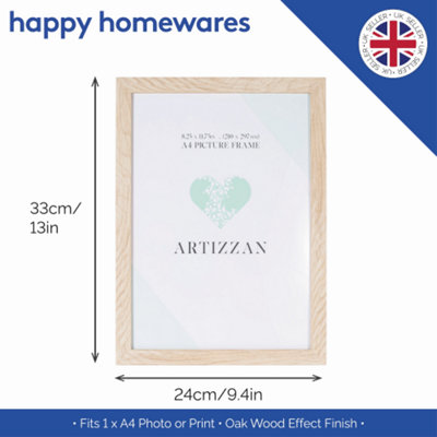 Modern and Chic Oak Veneer Wood Effect A4 Certificate Frame for Wall or Table