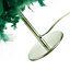 Modern and Chic Real Green Feather Table Lamp with Satin Nickel Base and Switch
