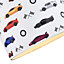 Modern and Colourful Racing Cars Kids Cotton Fabric Round Drum Lamp Shade - 25cm