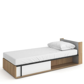 Modern and Comfortable Imola Bed with Mattress in White Matt Right H660mm W940mm D2170mm - Adding a Touch of Style to Your Bedroom
