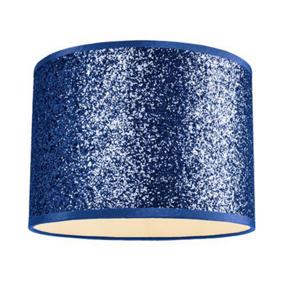 Blue and silver deals lampshade