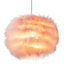 Modern and Distinctive Small Real Pink Feather Decorated Pendant Light Shade