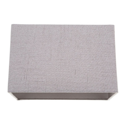 Modern and Sleek Grey Stitch Linen Fabric Rectangular Lamp Shade with Lining