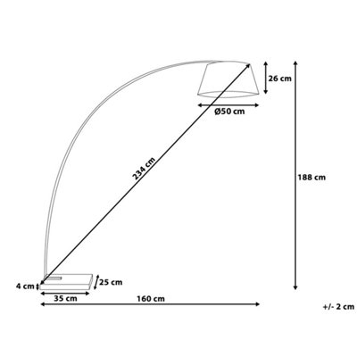 Modern Arc Floor Lamp White BENUE