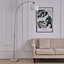 Modern Arched Height Adjustable Floor Lamp Floor Light with Marble Base 145 to 220CM
