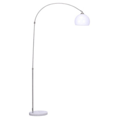 Modern Arched Height Adjustable Floor Lamp with Marble Base 130 to 180CM