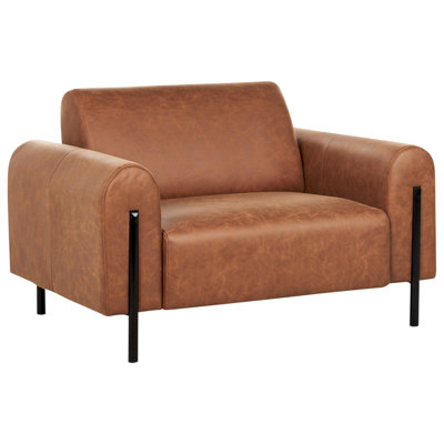 Modern Armchair Golden Brown ASKIM