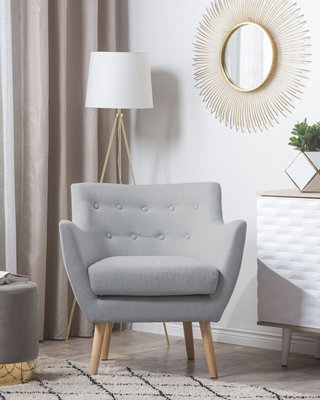 Modern Armchair Light Grey DRAMMEN