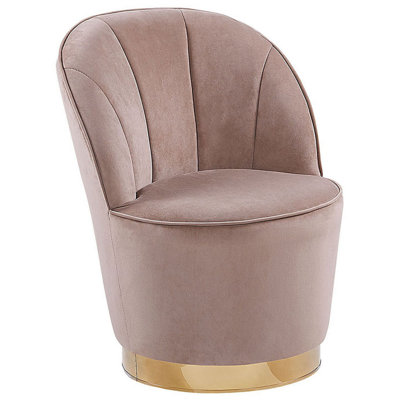 Modern Armchair Velvet Beige ALBY