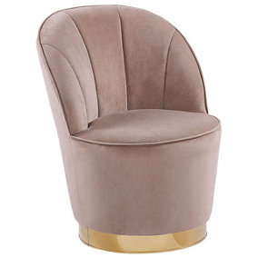 Modern Armchair Velvet Beige ALBY