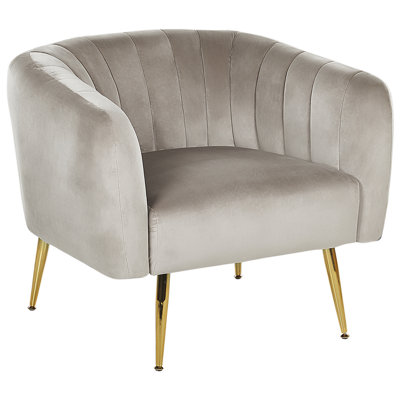 Modern Armchair Velvet Grey LACONIA