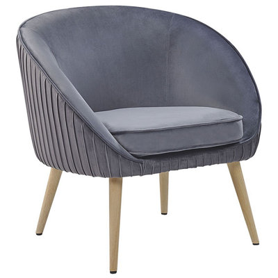 Modern Armchair Velvet Grey TROMSO