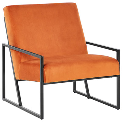 Modern Armchair Velvet Orange DELARY