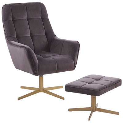 Modern Armchair Velvet Taupe MOLLE