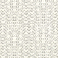 Modern Art Art Deco Waves Wallpaper White / Silver Rasch 621037