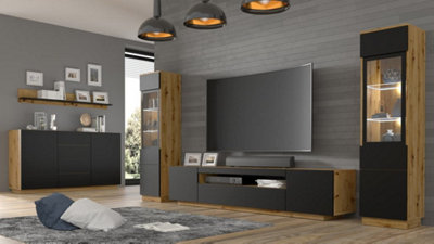 Modern Aura Sideboard Cabinet H890mm W1640mm D410mm with Handleless ...