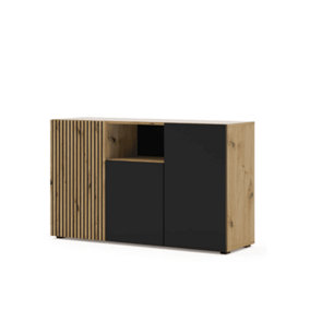 Modern Auris Sideboard Cabinet in Oak Artisan W1350mm x H820mm x D420mm