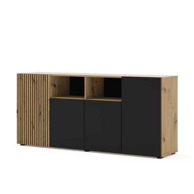 Modern Auris Sideboard Cabinet in Oak Artisan W1800mm x H820mm x D420mm