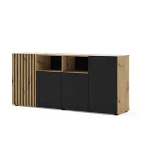 Modern Auris Sideboard Cabinet in Oak Artisan W1800mm x H820mm x D420mm