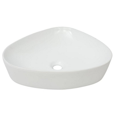 Modern Basin Triangle Ceramic White 50.5x41x12 cm