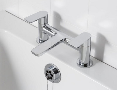 Modern Bath Filler Waterfall Chrome Mixer Tap Bathroom - 3