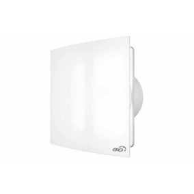 Modern Bathroom Extractor Fan 125mm 5" with White Front Panel