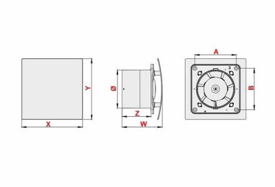Modern Bathroom & Kitchen Extractor Fan 100mm with Timer Ventilator