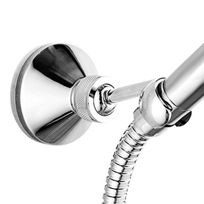 Modern Bathroom Shower Handset Holder Wall Bracket Adjustable Chrome