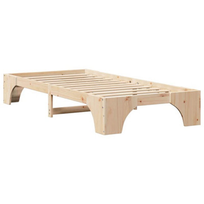 Modern Bed Frame 90x200 cm Solid Pine Wood