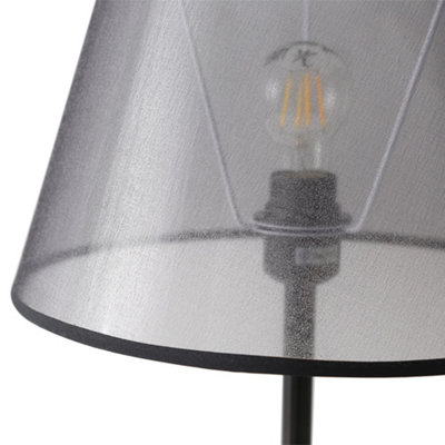 Modern Bedside Lamp Table Lamp Table Light with Fabric Lampshade 56cm H