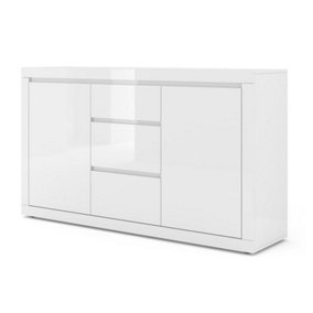 Modern Belle Sideboard Cabinet in White W1500mm x H890mm x D400mm