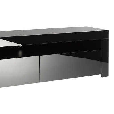 Modern Black 155cm Matt Gloss TV Stand Cabinet Suitable for 40 49 50 55 65 Inch 4K LED Flat Screen TV's