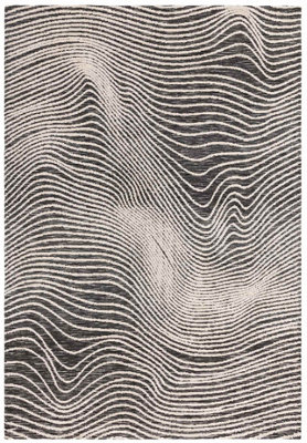 Modern Black Abstract Easy to Clean Rug for Living Room Dining Room ...