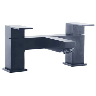 Modern Black Cube Lever Bath Filler Tap