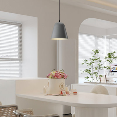 Modern Black Matte Finish Pendant Light with Minimalist Iron Lampshade ...