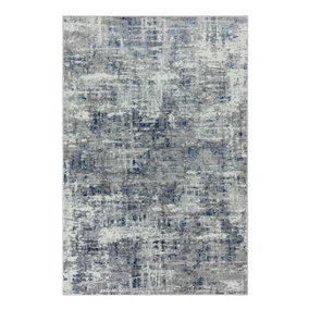 Modern Blue Rug, Abstract Rug for Bedroom, Stain-Resistant Rug for Dining Room, Abstract Blue Rug-120cm X 170cm