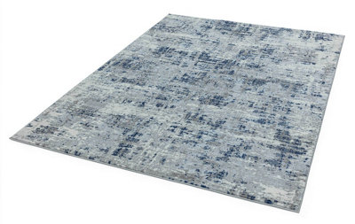 Modern Blue Rug, Abstract Rug for Bedroom, Stain-Resistant Rug for ...