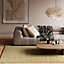 Modern Bordered Green Soft Textured Living Area Rug 120cm x 170cm