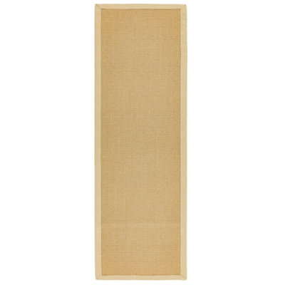Modern Bordered Rug, Natural Fibres Rug for Living Room, Plain Bedroom Rug, 4mm Thick Easy to Clean Rug-240cm X 340cm