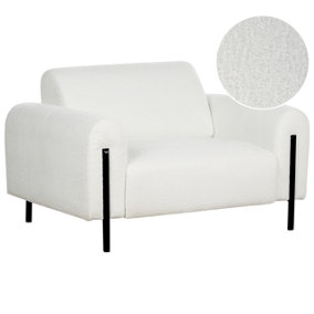 Modern Boucle Armchair White ASKIM