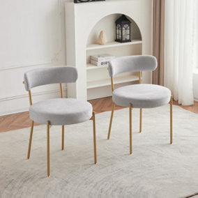 Modern Boucle Dining Chair Set of 2
