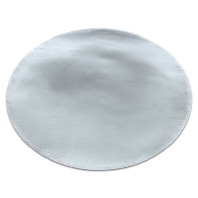 Modern carpet TEDDY NEW dream 47 circle shaggy, plush, very thick silv  circle 160 cm