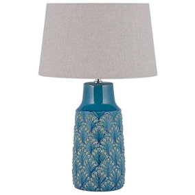 Modern Ceramic Table Lamp Blue THAYA