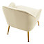 Modern Chair Velvet Armchair with Electroplated Gold Feet Sponge Single Sofa Armchair for Bedroom Balcony 800mm(H)