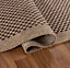 Modern Checkered Design Outdoor-Indoor Rugs Jute 120x170 cm