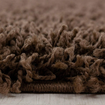 Modern Chocolate Brown Shaggy Area Rug Elegant and Fade-Resistant ...
