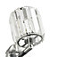 Modern Chrome Bathroom Light Fitting with Clear Glass Prisms and Pull Switch