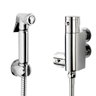 Modern Chrome Thermostatic Bar Valve Bidet Douche & Spray Kit DIY at B&Q
